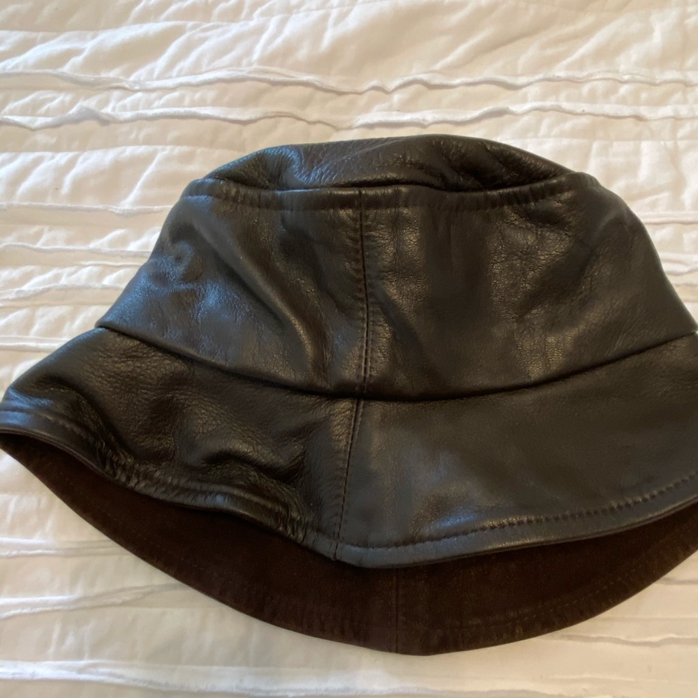 Gilly Forge Leather and Suede Bucket Hat